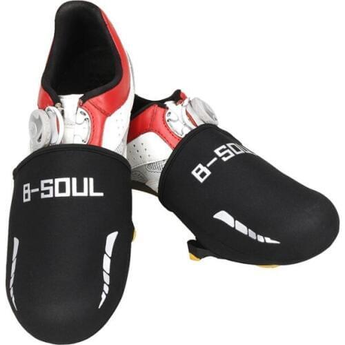 Windproof Warm Bicycle Shoe Front Covers Black Cycling Sneaker Cover Footwear Overshoe Accessories 1 Pair