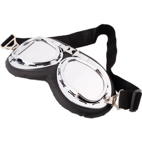 Anti-UV Vintage Motorcycle Goggles Pilot Biker Helmet Sunglasses Scooter Cruiser ATV Glasses Off-Road Motocross Racing Eyewear