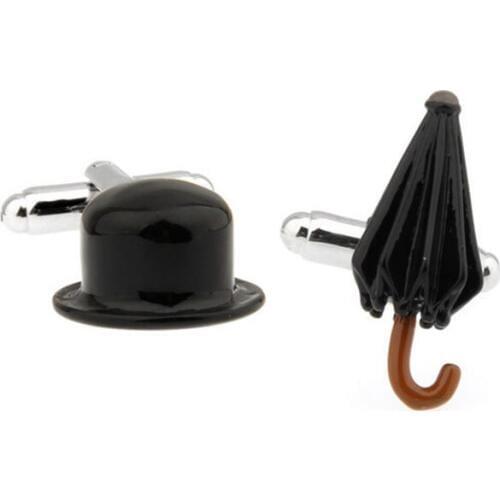 High Quality French Style Magic Black umbrella cap Cufflinks For Mens Shirt Brand suit Cuff Buttons Top sale Cuff Links Jewelry