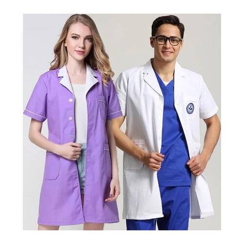 Spa uniform work clothes robe slim multicolor uniform Beauty salon working uniform white pet shop coat scrub work clothes Women