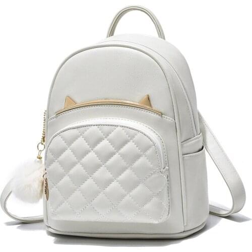 Women Backpack High Quality PU Leather Fashion Designer School Bag For Teenagers Girls Top-handle Backpacks Herald Female Travel