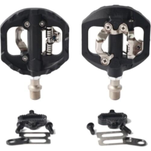 1 Pair MTB Mountain Road Bike Cleats Clipless Pedals Bicycle SPD Self-locking Pedal Replacement Cycling Kit