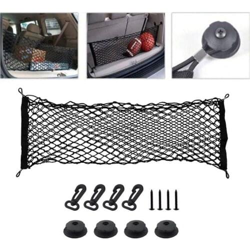 110x50CM Car-styling Boot String Mesh Elastic Nylon Rear Back Cargo Trunk Storage Organizer Luggage Net Holder Auto Accessory