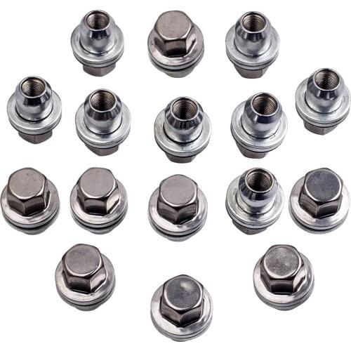 16x Wheel Nuts Stainless Lugs Bolts Stud Flat for Range Rover Sport 05-13
