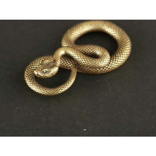 2pieces (pair ) snake statue figure collect pendant Netsuke Vicious Snake Rare antique wired