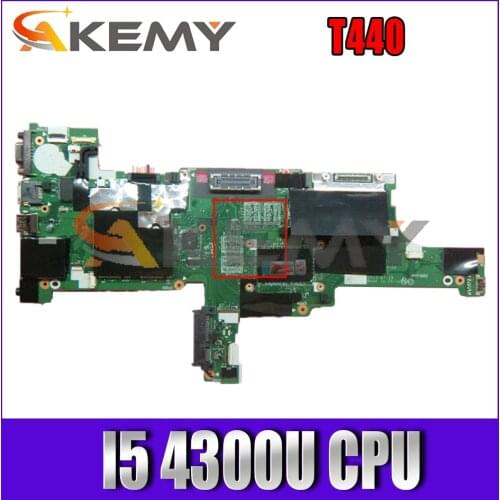 Akemy For Lenovo Thinkpad T440 Laptop Motherboard VIVL0 NM-A102 CPU I5 4300U 100% FRU 04X5012 04X5014 04X5010 04X5011