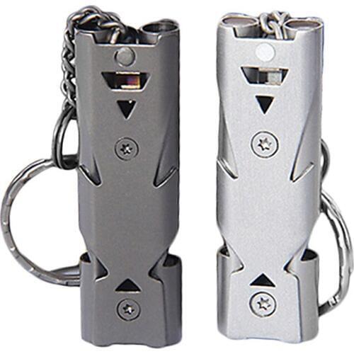 Aluminum high-frequency Molle Emergency Survival Whistle Keychain for Camping Hiking Outdoor Sport Accessories Tools 150 dB Hot
