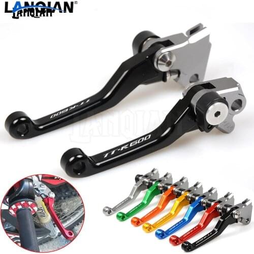CNC Laser Printing Dirt bike Pivot Brake Clutch Levers For YAMAHA TTR600 1998-2002 TTR 600 1998 1999 2000 2001 2002