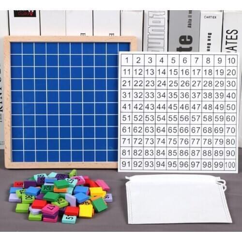 1 To 100 Consecutive Numbers Calculation Toys Wooden Montessori 100 Board Mathematics childrens Educational Toys