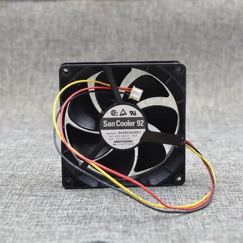 FOR Sanyo 90259A0924G4D01 24V 0.19A 3-wire 9cm Inverter Cabinet Alarm cooling Fan