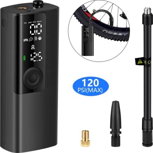 Electric Cordless Air Pump Handheld Digital Display Intelligent Portable Inflatable Pump for Car Bicycles Motorcycles Balls