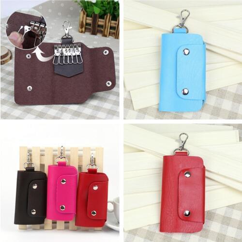 Women Men Hot Sale Key Holders Keys Organizer 5 Colors Fashion Solid Key Wallets Key pouch Car Keychain Housekeeper