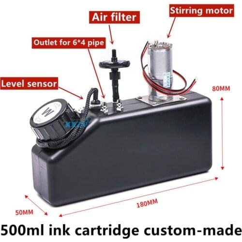 500ml UV Ink Cartridge Ink Tank with Liquid Level Sensor Stirring Motor Air Filter for UV Printer White Ink SubTank UV Bulk CISS