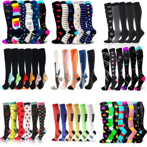 Dropship Compression Stockings Men Women Sports Socks Golf Tube Football Socks Outdoor Nursing Hiking Running Fitness Socks