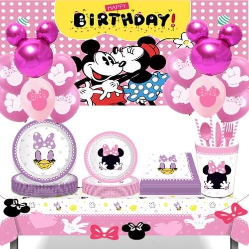 Minnie 1st Birthday Mouse Banner Cake Topper baby shower Party Supplies Decorations Balloon Photo Prop for Girl 1 Years Baby