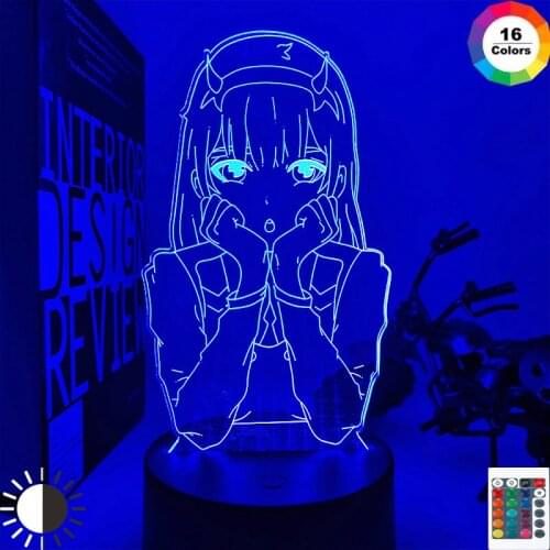 Zero Two Figure Nightlight Anime 3d Lamp Kids Child Girls Bedroom Decor Light Manga Gift Night Light Lamp Darling In The Franxx