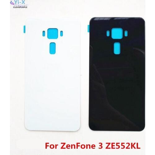 New Back Battery Cover For Asus ZenFone 3 ZE552KL Glass Battery Door Back Housing with logo Patrs