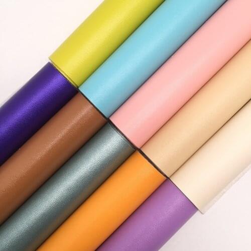 Onefly Wholesales Dropshipping Leather Supplier Nappa Soft Synthetic Faux Leather Felt Backing Vinyl Sheets For Bow DIY FZ096