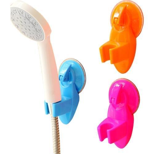 Strong Sucker Shower Holder Shower head Stand Rack Holder Bathroom Storage Holder Hanger Plastic Storage Sucker Rack