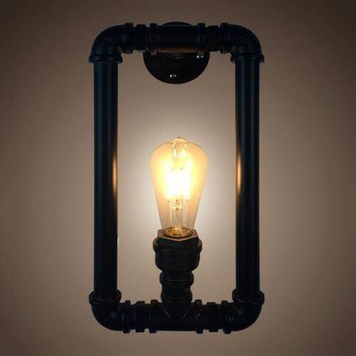 Retro loft industry wind wall lamp pipe wall sconce vintage indoor light Edison E27 light aisle corridor restaurant cafe light