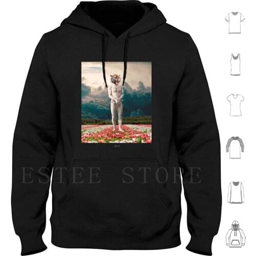 Tiger King Hoodie Long Sleeve Dmed Dmed91 Distance Love Sorry Truth Vintage Collage Retro Romance Destination Rbvalentines