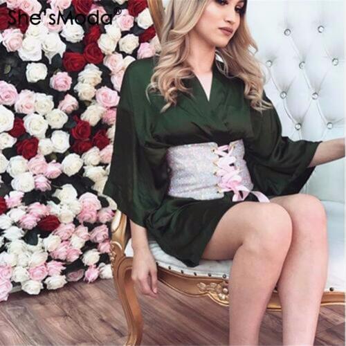 ShesModa BlingBling Rhinestone Diamond Metal Womens Waist Bustier Band