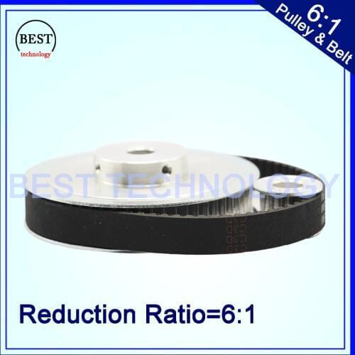 Timing Belt Pulley 5M Reduction 6:1 60teeth 10teeth shaft center distance 80mm Engraving machine accessories - belt gear kit