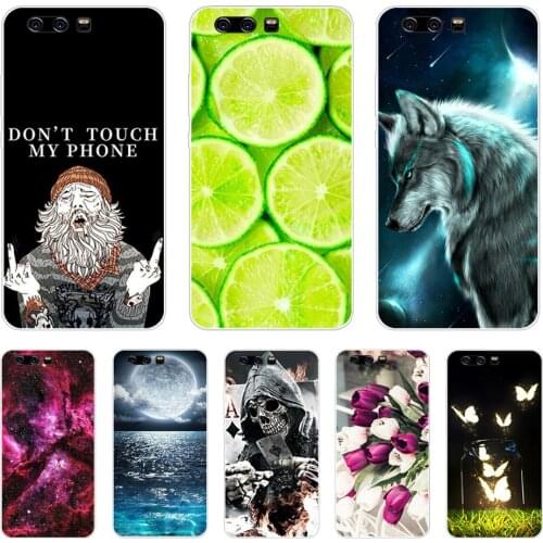 Silicon Phone Case For huawei P10 Plus Soft tpu back cover for huawei P10 LITE 2017 protective printing transparent coque bumper