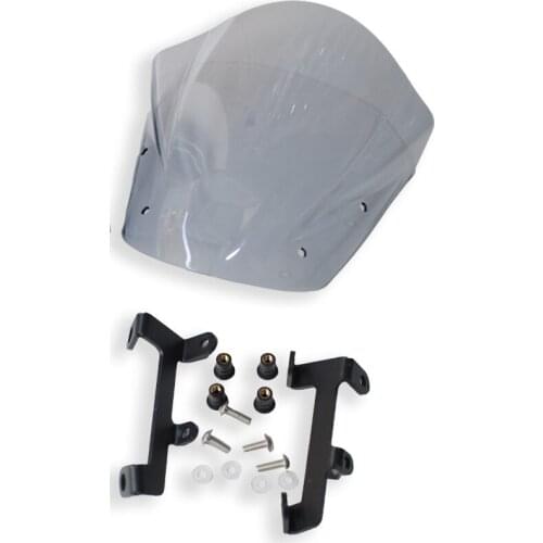 Sport Windshield Windscreen Shield Screen with Mounting Bracket For YAMAHA MT09 MT-09 FZ09 FZ-09 2013 2014 2015 2016