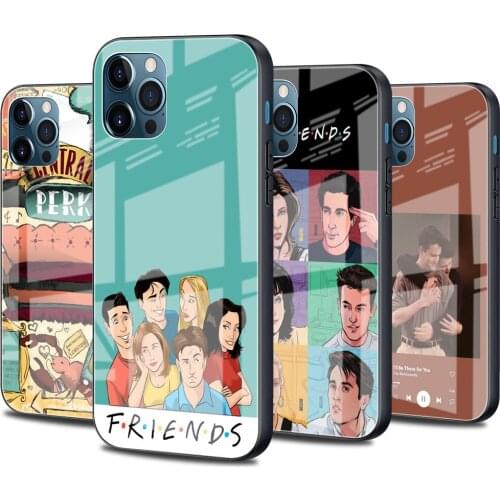 Friends TV Coffee Glass Case For Apple iPhone 13 11 Pro 12 Mini XR 7 8 Plus SE 2020 XS Max X 6 6S Luxury Phone Cover Shell Cas