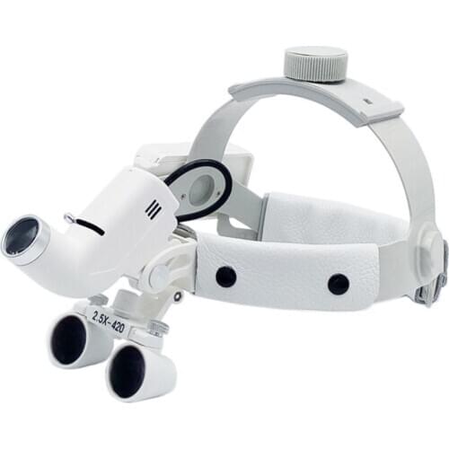 Dental Magnifying Lens Wearable Magnifying Lens Lamp Medical Surgical Magnifying Glass LED Headlight 2.5/3.5 Times