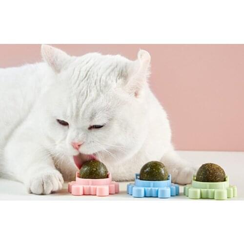 Pet Cat Natural Catnip Treat Ball Pet food cat snacks Cat grass ball Clean Teeth And Promote Gastric Digestion Cat refreshing