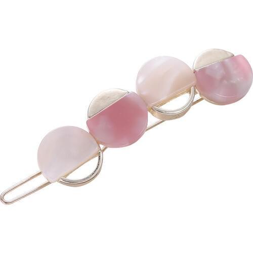 Hairpins Fashion Brand Round Hair Clip For Women Elegant Barrettes Classic Romantic Geometric Acetate Hair Accessories Headwear