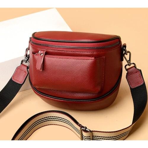 Ladies Leather Handbag High-End Brand 2021 Fashion Cowhide Leather Designer Small Bags Large Capacity Travel Bag Casual Bag