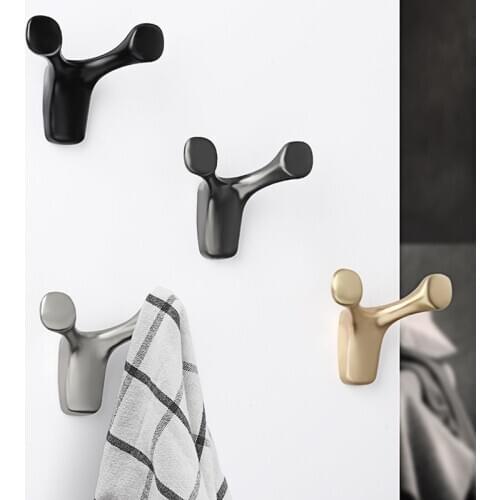 1/2/3/4Pcs Wall-Mounted Clothes Hook Wall Hanging Hanger Rack for Hanging Clothes Coat Hat Scarf Key Wall Decoration Accessories