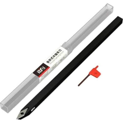 1 Set Hollowing Wood Turning Tool Rotary Chisel Diamond Head Arbor Lathe Woodworking Turning Tools with Wrench