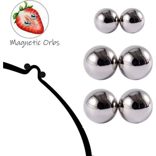 1pair Powerful Magnet Nipple Piercing Women Balls Clamps Strong Fake Nipple Bondage Ball Sexy Body Piercing for Couple