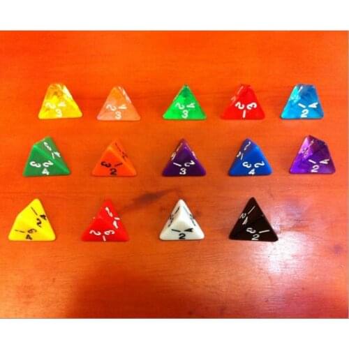 4 surface acrylic dice props, multi-faceted dice D4 color dice thrown sub