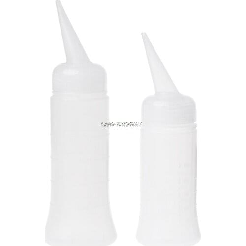 120ml/260ml Salon Applicator Measuring Plastic Bottle Hair Styling Hairdressing LNG5