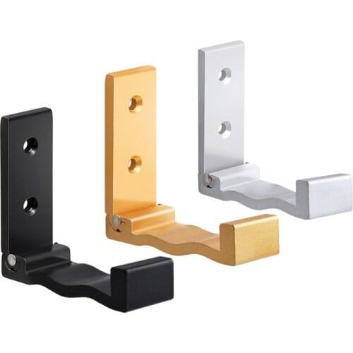 2pcs Creative Folding Hooks Aluminum Alloy Wall Hangers bracket Clothes Coat Towel Hook Home Kitchen Bathroom Hotel Accessories