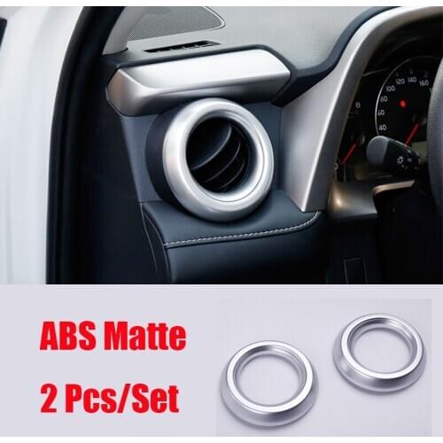 ABS Chrome For Toyota RAV4 2017 2018 Accessories Car Dashboard Front Air Vent Cover Trim Garnish Molding Frame Bezel Outlet 2pcs