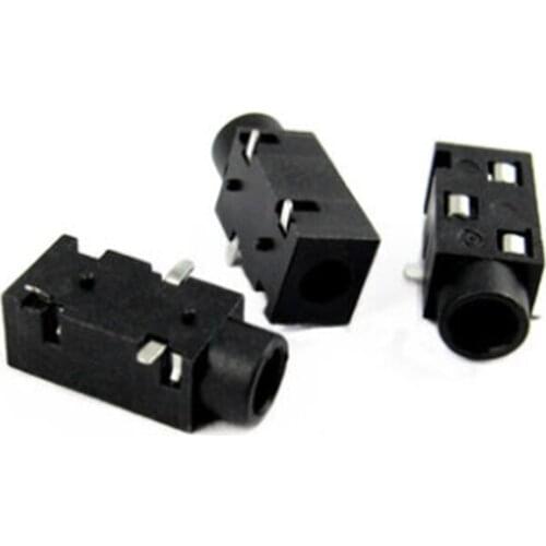 Free shipping 500PCS Tripod silver patch PJ320B 3.5 headphone jack 3.5 jack PJ- 320B