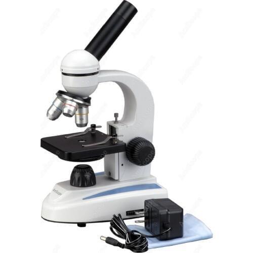 Biological Compound Microscope--AmScope Supplies 40X-1000X Student Kids Metal Frame Glass Optics Biological Compound Microscope