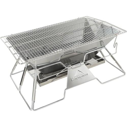 Large Portable Folding BBQ Grill Stove Campingmoon MT-3 4-5 Person Outdoor BBQ Rack 34x49cm