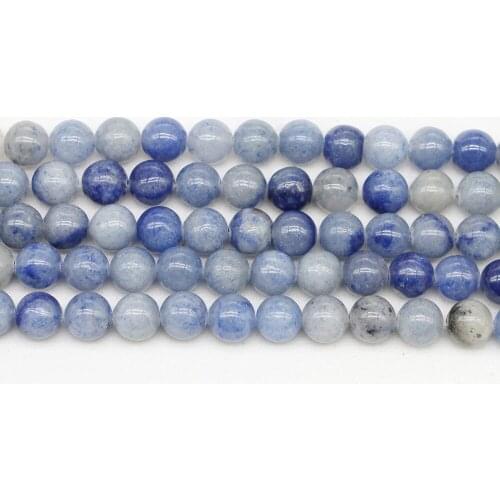 4/6/8/10/12 mm Aventurine Dumortierite Natural Stone Bead Loose Bead Spacer Round Beads For Jewelry Making Findings DIY Bracelet