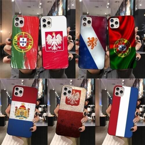 Portugal Poland Netherlands Flag Phone Case for iphone 12 pro max mini 11 pro XS MAX 8 7 6 6S Plus X 5S SE 2020 XR case