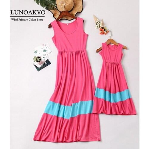 Kids Child Outfits Mother Daughter Dresses Clothes Mom Dress Mum Sister Baby Girl Dresses Mommy And Daughter Family Matching