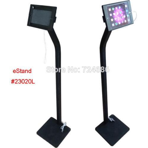 For mini iPad floor display kiosk stand with charging cable on shop hotel trade fair exhibition standing support advertising