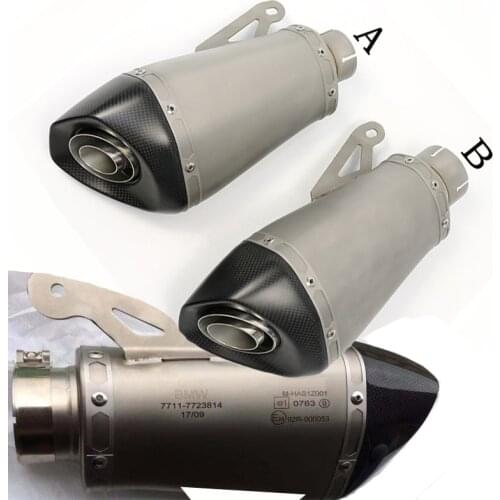 E-Mark Laser For BMW S1000R 2010 2011 2012 2013-2016 S1000RR 2010-14 Motorcycle Carbon Exhaust Muffler DB KIller 51mm 60mm 65mm