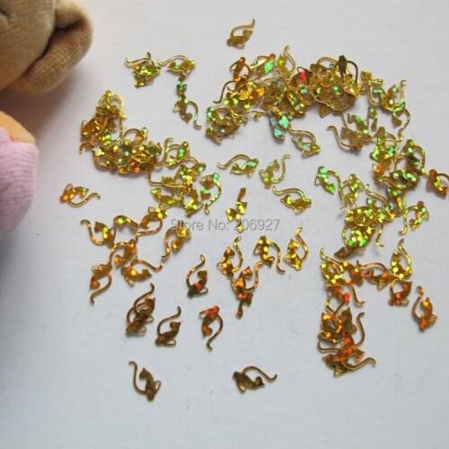 GD22-2 20g/bag Cute Laser Gold Leopard Nail Art Shinny Glitter Cute Decoration Nail Art Decoration